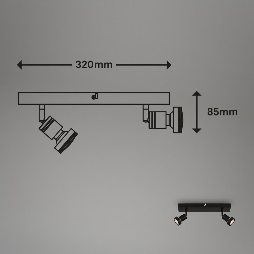 Briloner 2926-025 - LED spot svjetiljka 2xGU10/4,9W/230V