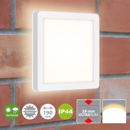 Briloner 3010-016 - LED Stropna svjetiljka LED/8W/230V 19x19 cm bijela IP44
