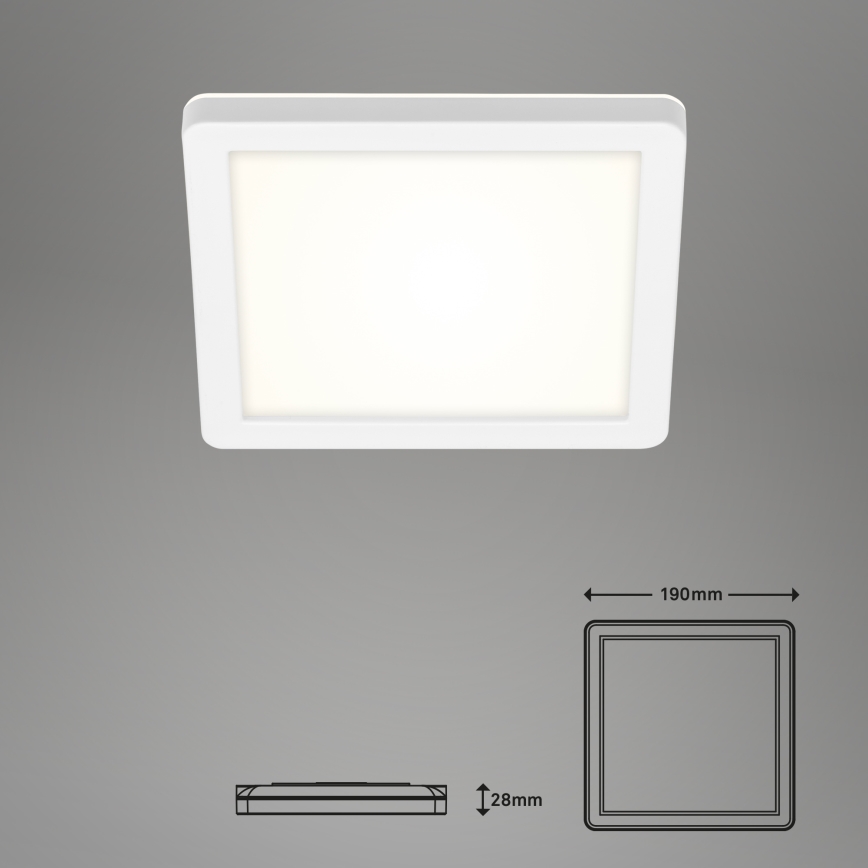 Briloner 3010-016 - LED Stropna svjetiljka LED/8W/230V 19x19 cm bijela IP44