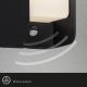 Briloner 3017-015 - Vanjska zidna svjetiljka sa senzorom BOKS 1xE27/12W/230V IP44