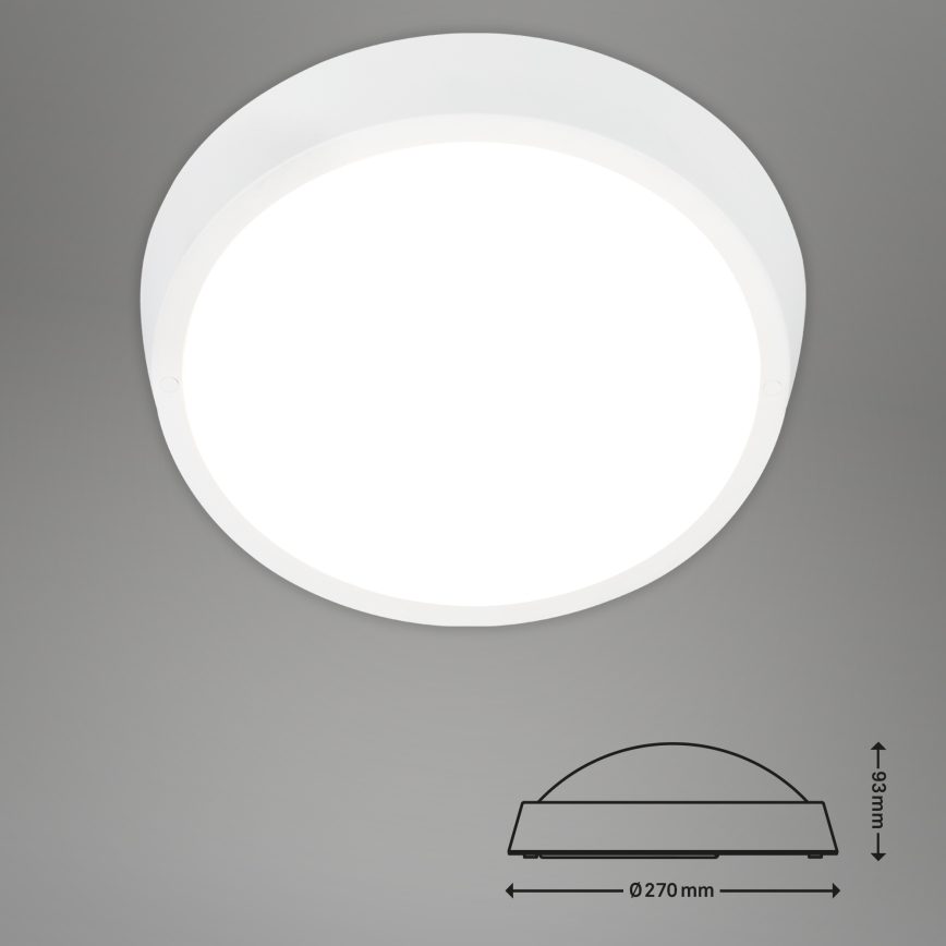 Briloner 3018-016 - LED Vanjska stropna svjetiljka HAGEN LED/24W/230V 4000K IP44 bijela