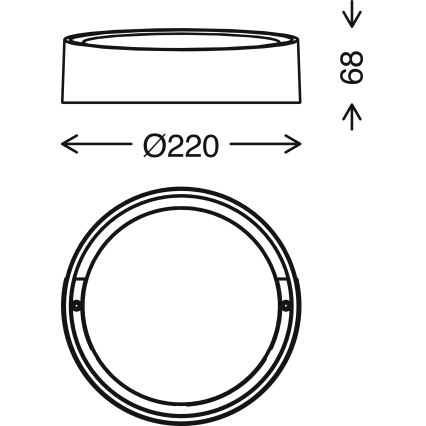 Briloner 3019-016 - LED Vanjska zidna svjetiljka GENUA LED/18W/230V IP44 bijela