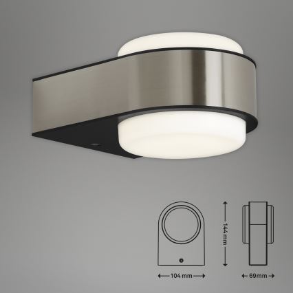 Briloner 3035-012- LED Vanjska zidna svjetiljka HANAU LED/6,5W/230V IP44 mat krom