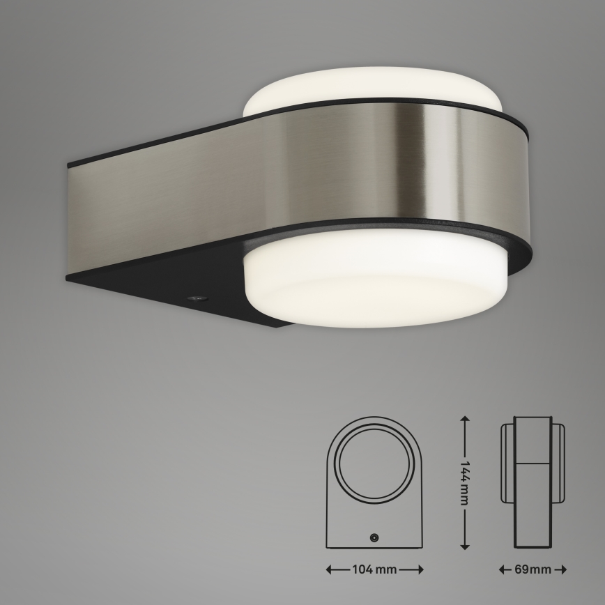 Briloner 3035-012- LED Vanjska zidna svjetiljka HANAU LED/6,5W/230V IP44 mat krom