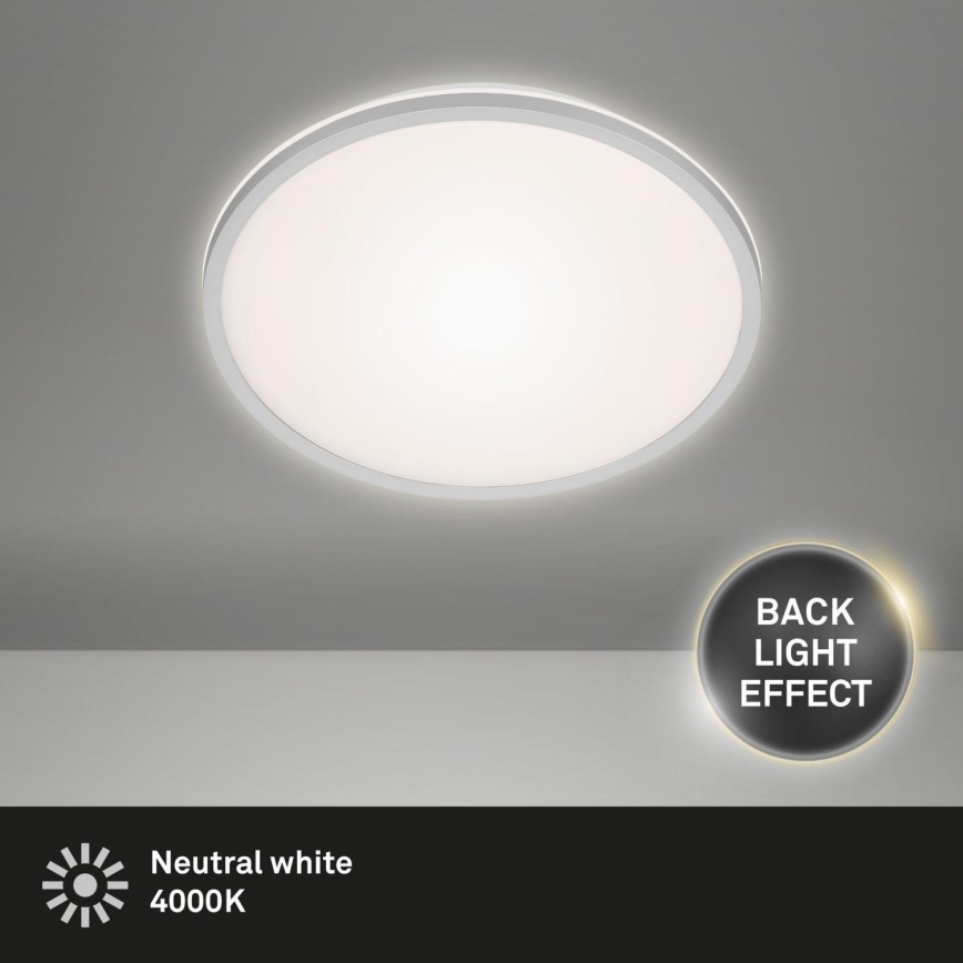 Briloner 3046-014 - LED Stropna svjetiljka LED/15W/230V 4000K pr. 28 cm srebrna