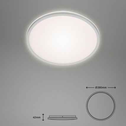 Briloner 3046-014 - LED Stropna svjetiljka LED/15W/230V 4000K pr. 28 cm srebrna