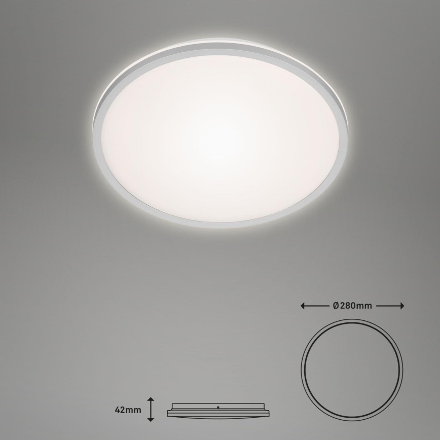 Briloner 3046-014 - LED Stropna svjetiljka LED/15W/230V 4000K pr. 28 cm srebrna
