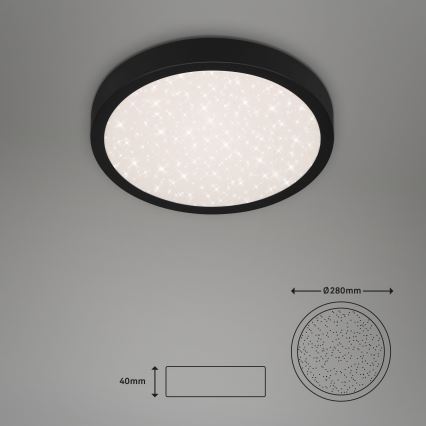 Briloner 3048-015 - LED Stropna svjetiljka RUNA LED/18W/230V crna