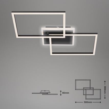 Briloner 3049-015 - LED Prigušiva stropna svjetiljka FRAME LED/40W/230V + daljinski upravljač