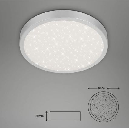 Briloner 3071-014 - LED Stropna svjetiljka RUNA LED/24W/230V srebrna