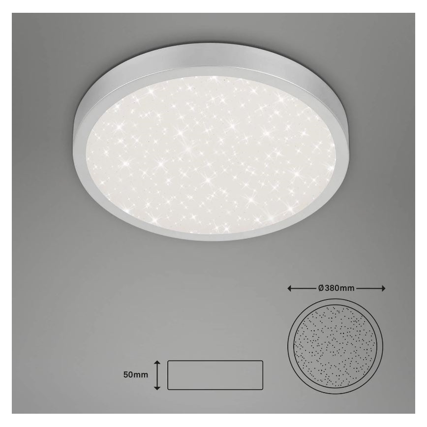 Briloner 3071-014 - LED Stropna svjetiljka RUNA LED/24W/230V srebrna