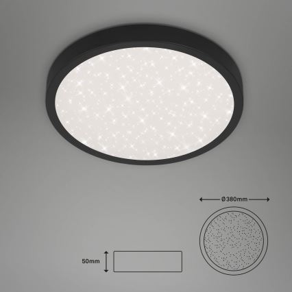Briloner 3071-015 - LED stropna svjetiljka RUNA LED/24W/230V crna