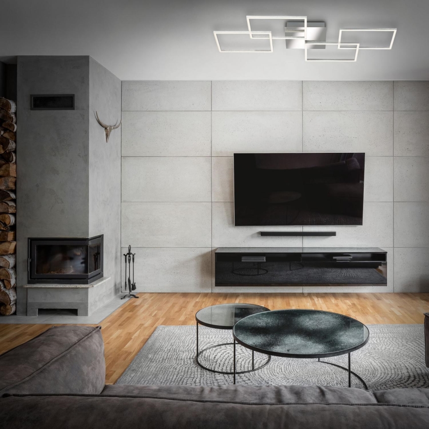 Briloner 3091-018 - LED Prigušiva stropna svjetiljka FRAME LED/30W/230V sjajni krom