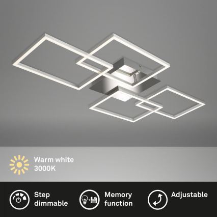 Briloner 3091-018 - LED Prigušiva stropna svjetiljka FRAME LED/30W/230V sjajni krom