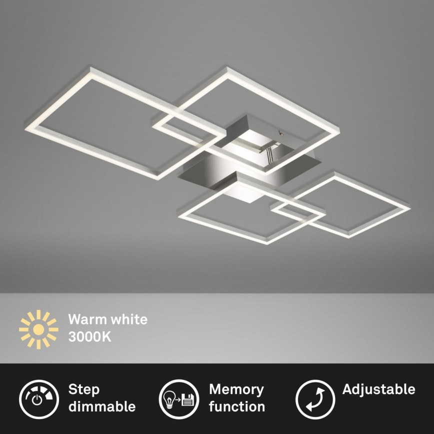 Briloner 3091-018 - LED Prigušiva stropna svjetiljka FRAME LED/30W/230V sjajni krom