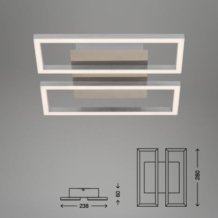 Briloner 3107-012 - LED Prigušiva stropna svjetiljka FRAME 2xLED/7,25W/230V