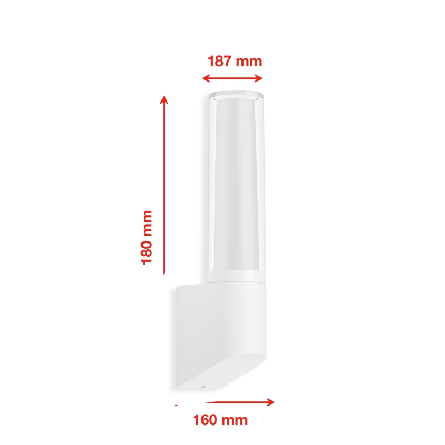 Briloner 311306TF - LED Vanjska zidna svjetiljka LED/8W/230V 4000K IP44 bijela