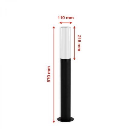 Briloner 311405TF - LED Vanjska lampa LED/8W/230V IP44 4000K 57 cm crna