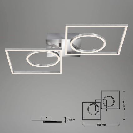 Briloner 3135-018 - LED Prigušiva stropna svjetiljka FRAME LED/43,8W/230V 3000K