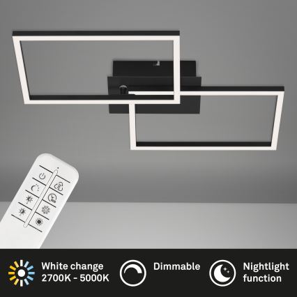 Briloner 3149-018 - LED Prigušivi ugradbeni luster FRAME 2xLED/15W/230V + daljinski upravljač