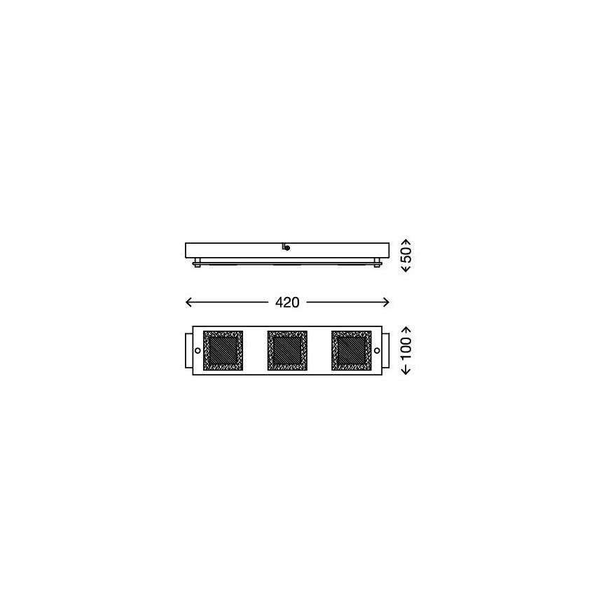 Briloner 3153-038 - LED stropno svjetlo PLAZA 3xLED/5W/230V