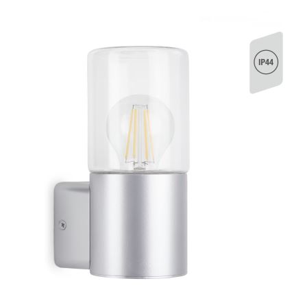 Briloner 320504TF - Vanjska zidna svjetiljka 1xE27/12W/230V IP44 srebrna