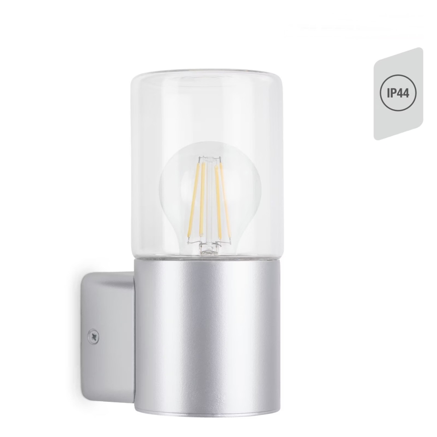 Briloner 320504TF - Vanjska zidna svjetiljka 1xE27/12W/230V IP44 srebrna