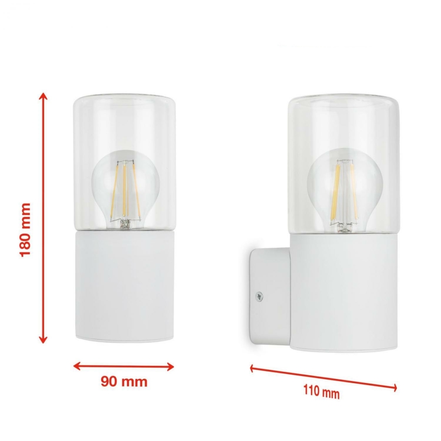Briloner 320506TF - Vanjska zidna svjetiljka 1xE27/12W/230V IP44 bijela