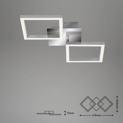 Briloner 3207-018 - LED Stropna svjetiljka FRAMES 2xLED/8W/230V