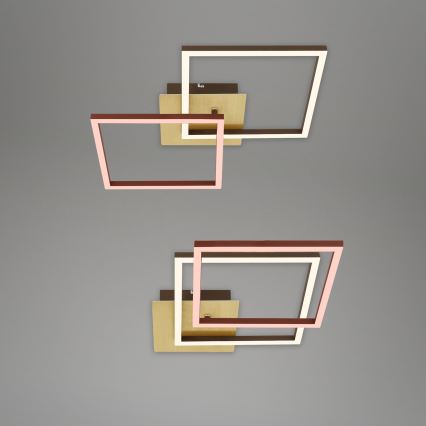 Briloner 3210-017 - LED stropna svjetiljka s prigušivanjem FRAME 2xLED/11W/230V zlatna