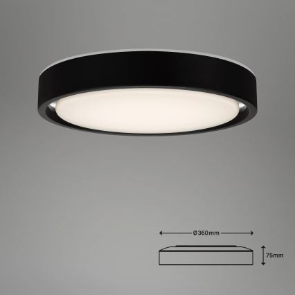 Briloner 3227-015 - LED RGB stropna svjetiljka s prigušivanjem i senzorom TALENA LED/24W/230V crna + daljinski upravljač