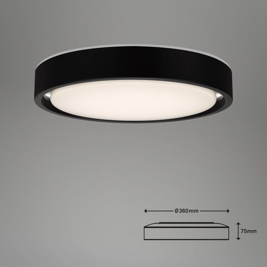 Briloner 3227-015 - LED RGB stropna svjetiljka s prigušivanjem i senzorom TALENA LED/24W/230V crna + daljinski upravljač
