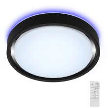 Briloner 3227-015 - LED RGB Prigušiva stropna svjetiljka sa senzorom TALENA LED/24W/230V crna + daljinski upravljač