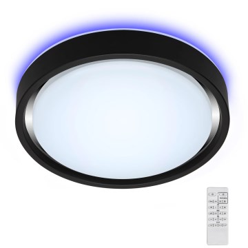 Briloner 3227-015 - LED RGB stropna svjetiljka s prigušivanjem i senzorom TALENA LED/24W/230V crna + daljinski upravljač