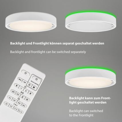 Briloner 3227-016 - LED RGB dimabilno svjetlo sa senzorom TALENA LED/24W/230V bijela + daljinski upravljač