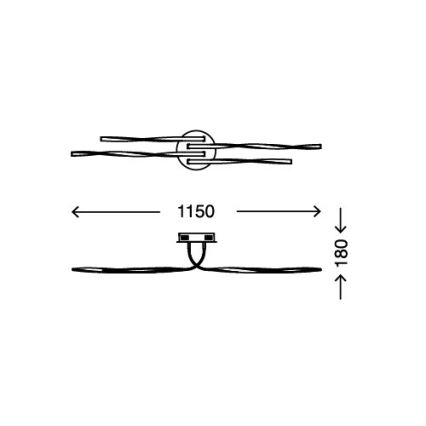 Briloner 3340-042 - LED stropna svjetiljka za prigušivanje TWIN 4xLED/7,5W/230V