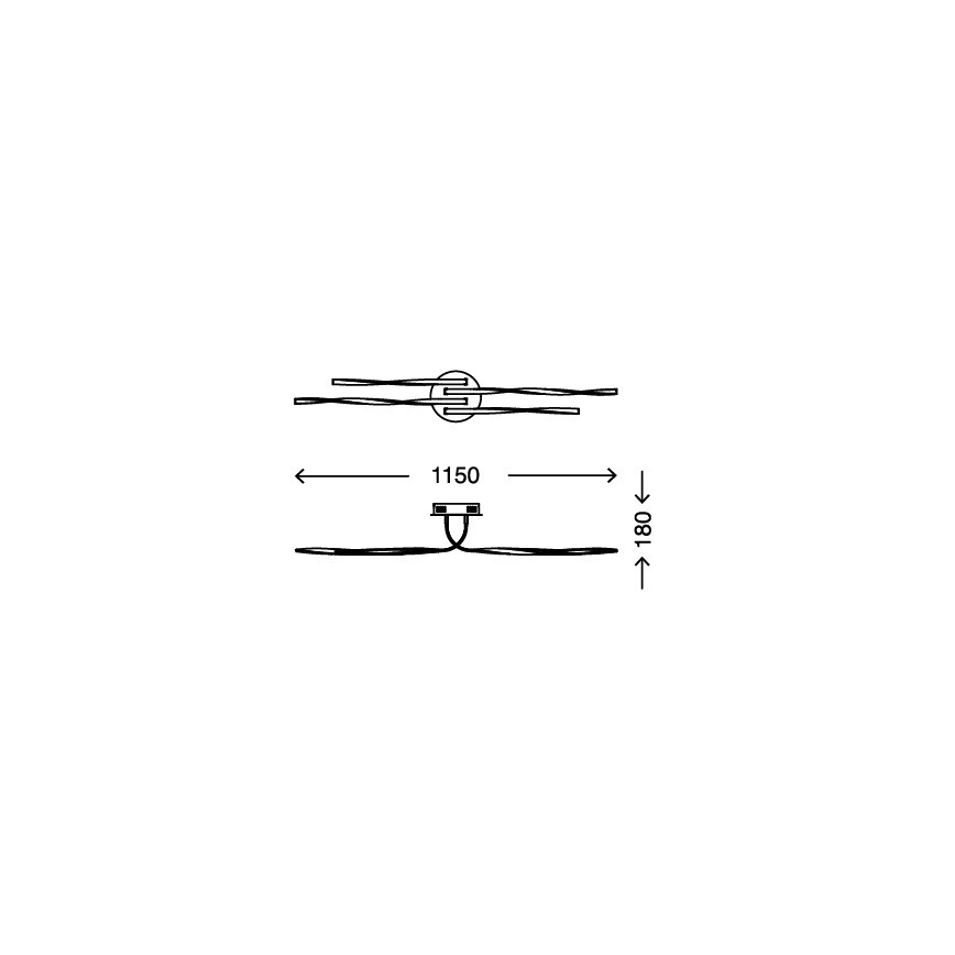Briloner 3340-042 - LED stropna svjetiljka za prigušivanje TWIN 4xLED/7,5W/230V
