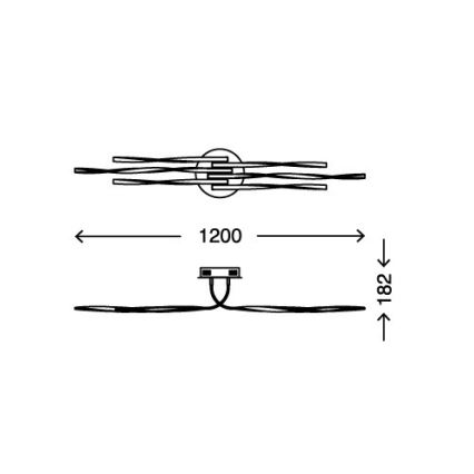 Briloner 3340-062 - LED stropna svjetiljka za prigušivanje TWIN 6xLED/7,5W/230V