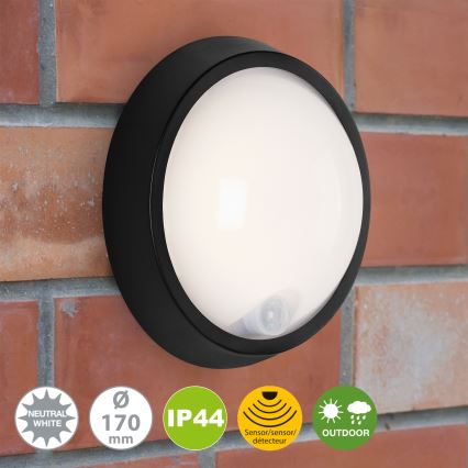 Briloner 3352-015 - LED Vanjska svjetiljka sa senzorom HELSINKI LED/12W/230V IP44