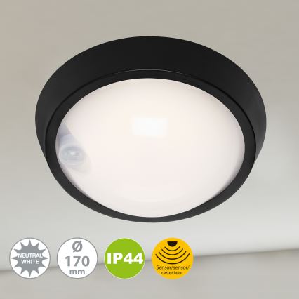 Briloner 3352-015 - LED Vanjska svjetiljka sa senzorom HELSINKI LED/12W/230V IP44