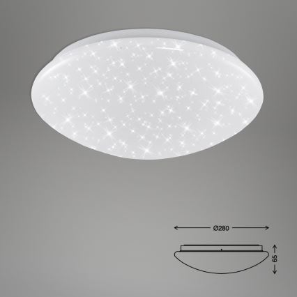 Briloner 3360-016 - LED Stropna svjetiljka za kupaonicu STARRY SKY LED/12W/230V IP44