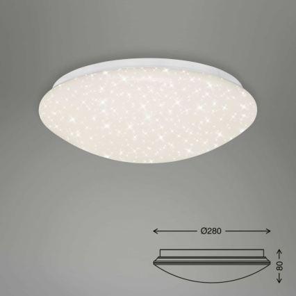 Briloner 3373-016 - LED stropna svjetiljka STARRY s mogućnošću prigušivanja LED/15W/230V 3000-6500K Ø 28 cm bijela + daljinski upravljač