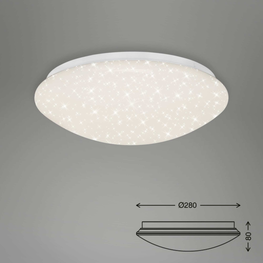 Briloner 3373-016 - LED stropna svjetiljka STARRY s mogućnošću prigušivanja LED/15W/230V 3000-6500K Ø 28 cm bijela + daljinski upravljač
