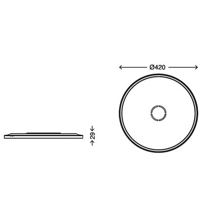 Briloner 3392-015 - LED Stropna svjetiljka FREE LED/22W/230V pr. 42 cm