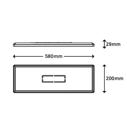 Briloner 3394-015 - LED Stropna svjetiljka FREE LED/22W/230V 58x20 cm