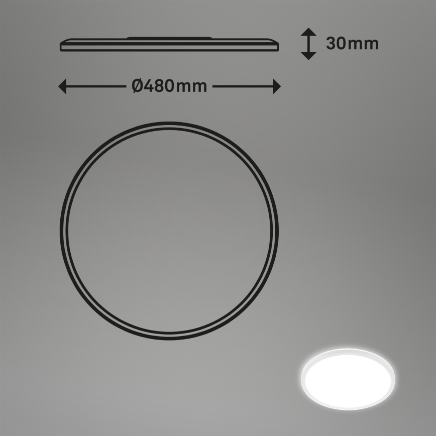 Briloner 3428-016 - LED Stropna svjetiljka SLIM LED/30W/230V