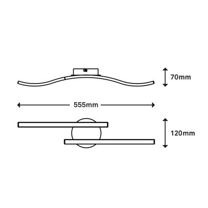 Briloner 3449-015 - LED Nadgradni luster GO 2xLED/6W/230V