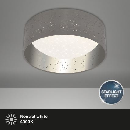 Briloner 3482014 - LED Stropna svjetiljka MAILA STARRY LED/12W/230V siva/srebrna