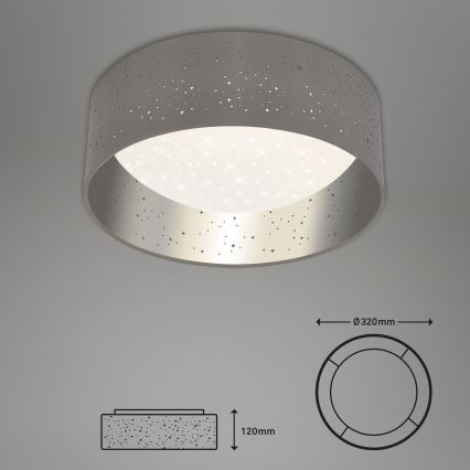 Briloner 3482014 - LED Stropna svjetiljka MAILA STARRY LED/12W/230V siva/srebrna