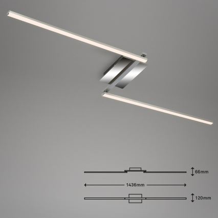 Briloner 3500-018 - LED Nadgradni luster STAFF 2xLED/6W/230V